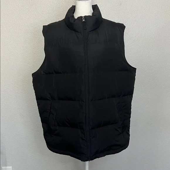 Lands End Down/Feather Puffer Vest Black Size XL - Picture 1 of 8